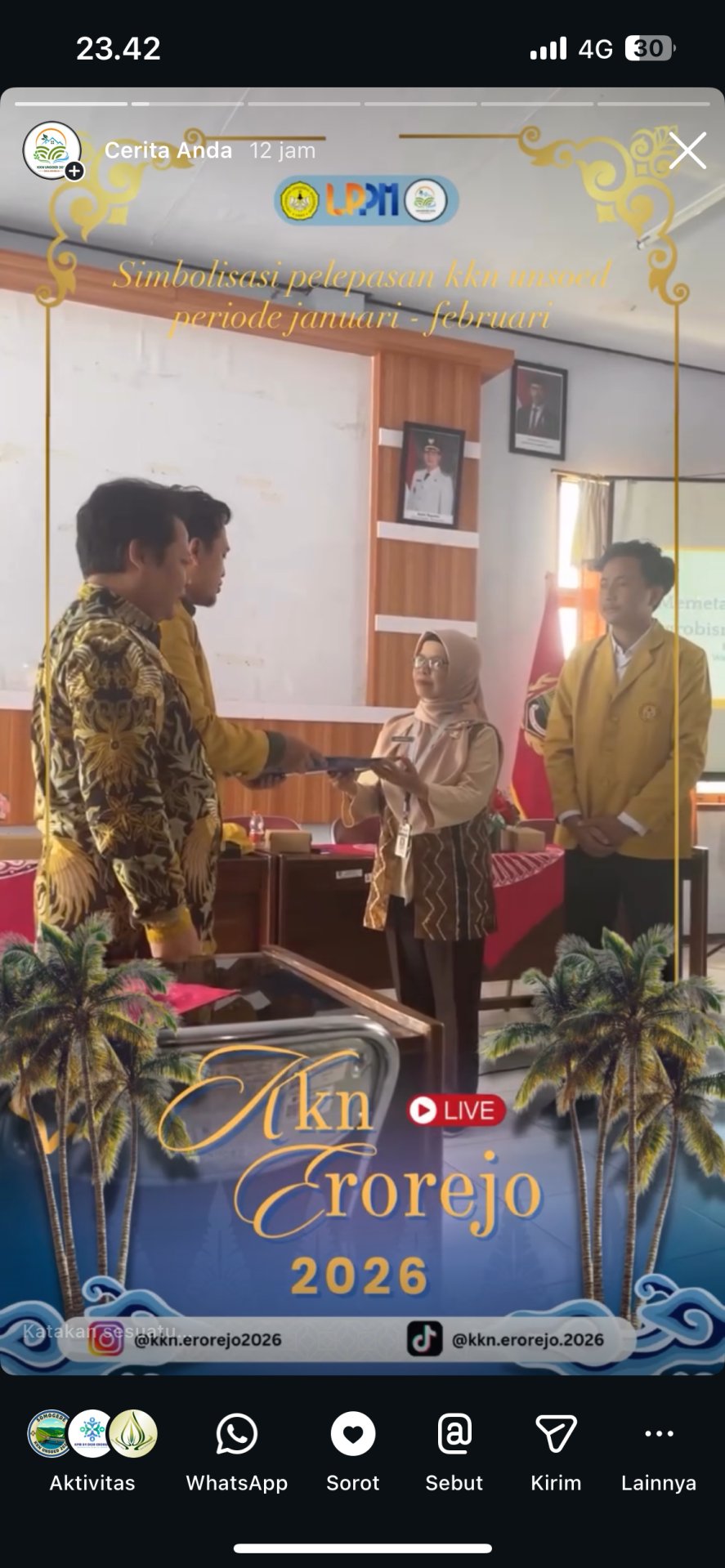 DAY 35 KEGIATAN KKN DESA EROREJO