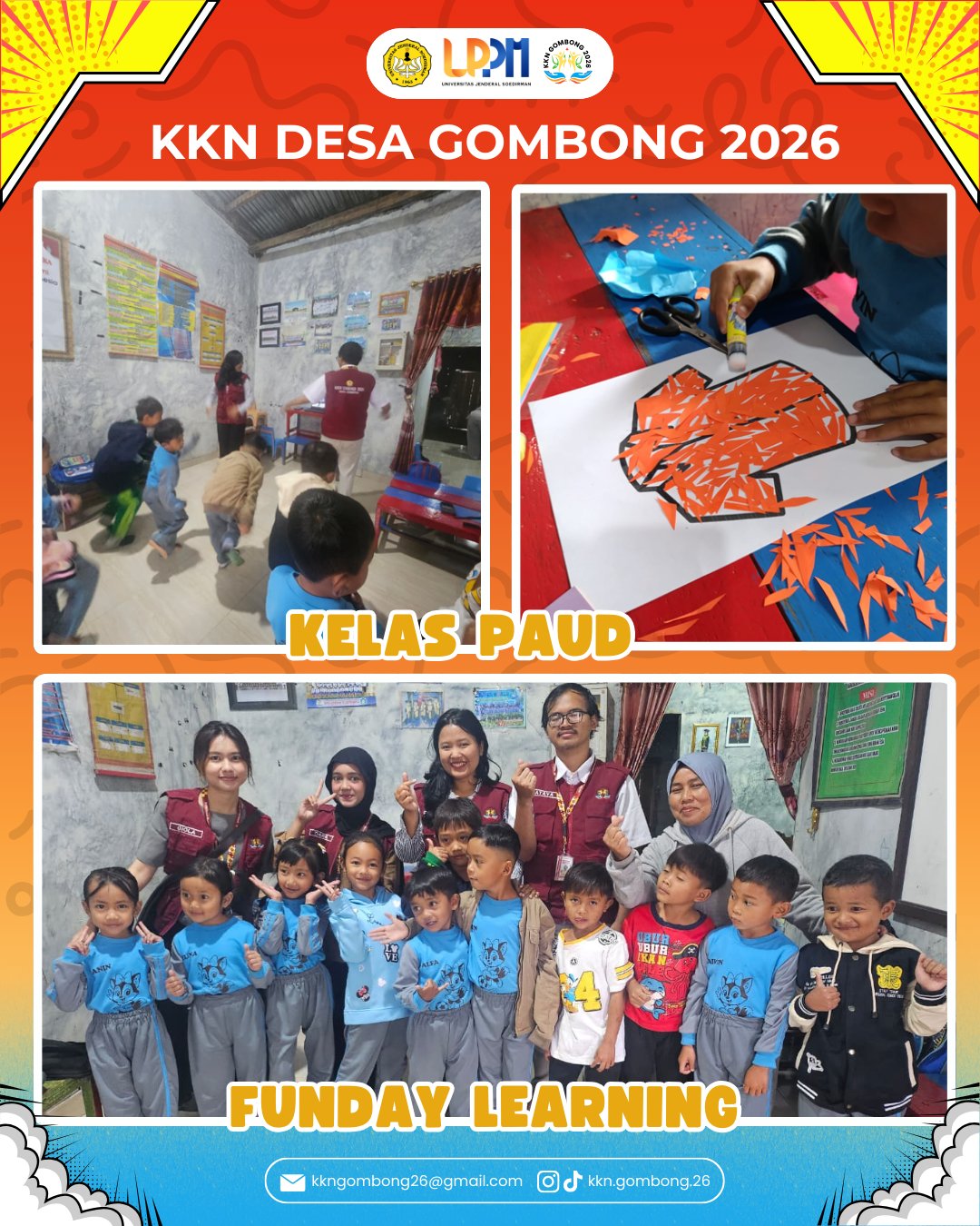 KKN DAY-17 Funday Learning Kelas PAUD dan Persiapan Bahan Pengelolaan Sampah Organik & Anogranik