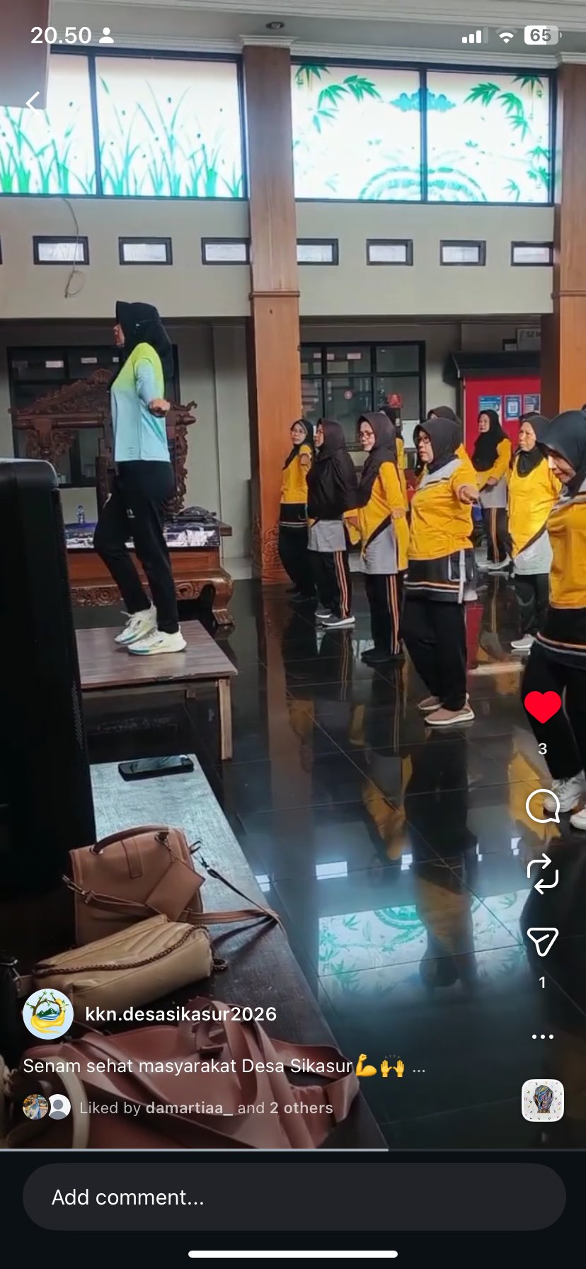 DAY 33 KKN DESA SIKASUR SENAM SEHAT MASYARAKAT