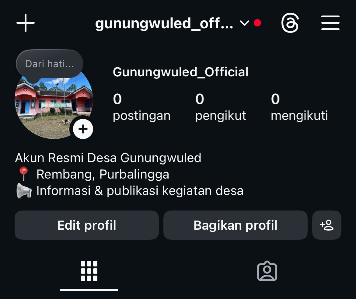 Pembagian akun instagram