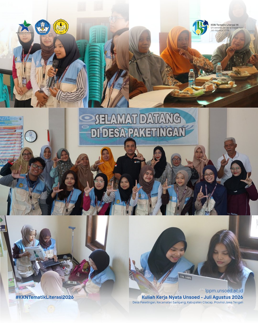 KKN Tematik Literasi 14 Unsoed Paparkan Program Kerja dan Awali Pengelolaan Perpustakaan Desa Paketingan