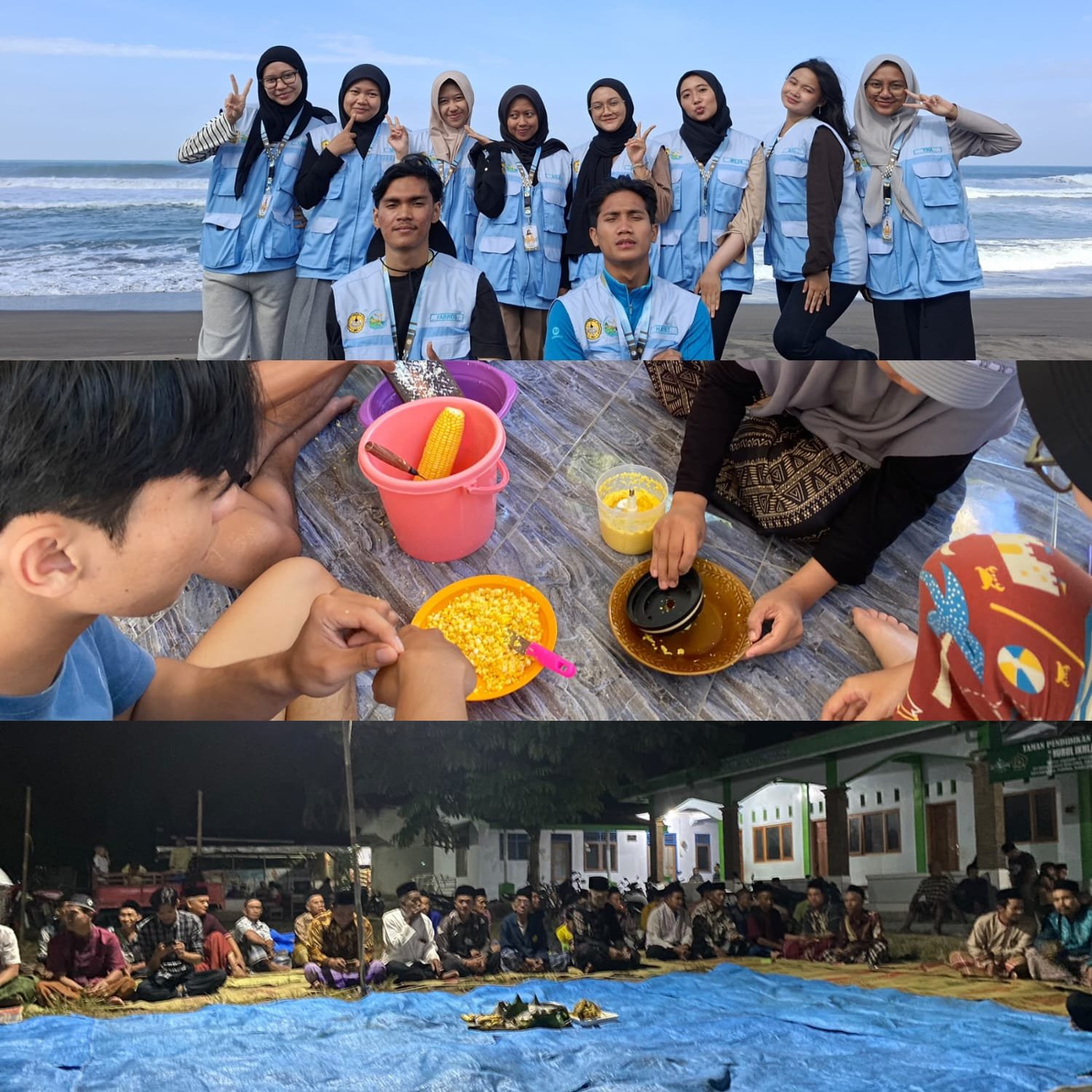 Peningkatan Bounding dengan Para Kepala Dusun Melalui Piknik Bersama ke Pantai, Uji Coba Pembuatan Ongol-Ongol Proker Kesehatan, Doa Bersama dan Pemilihan Ketua RW 4