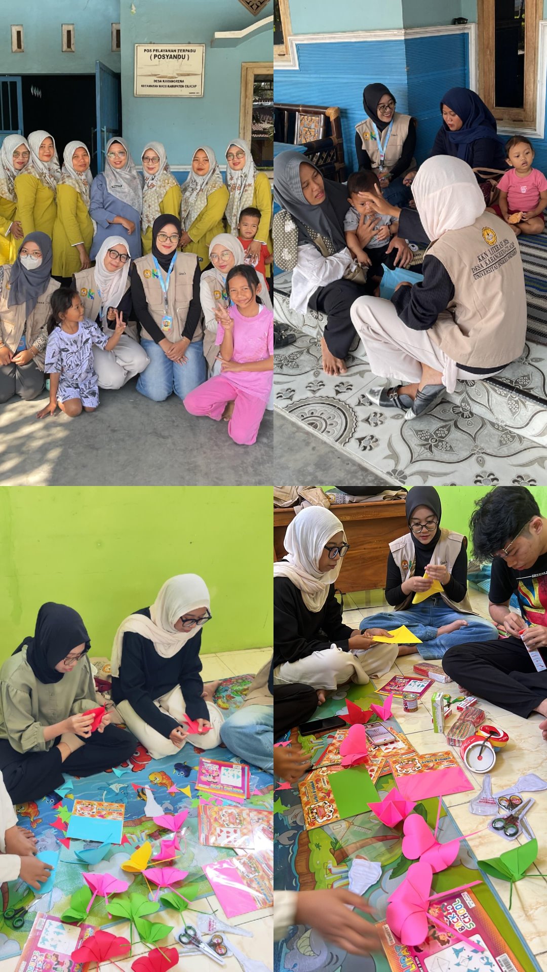 Kegiatan Sosialisasi Literasi Kepada Ibu-Ibu di Posyandu dan Persiapan Awal Dekorasi Perpustakaan Desa