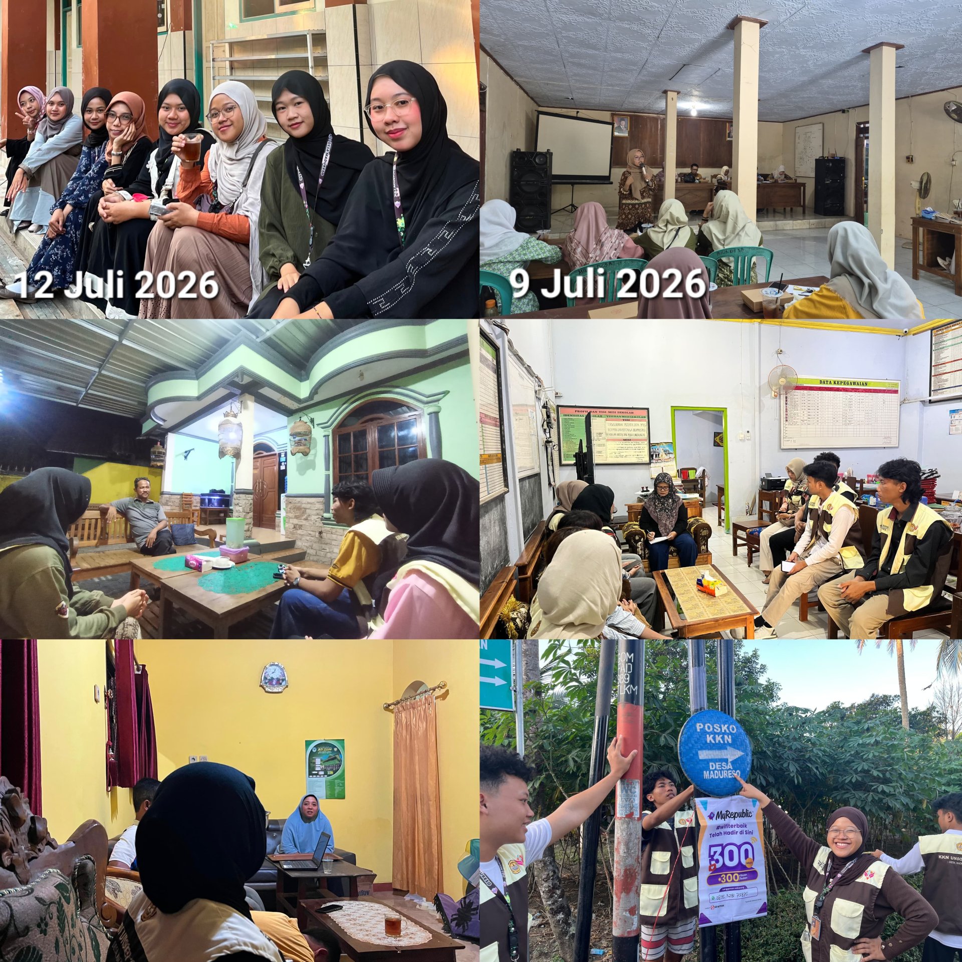 Kunjungan kepada tokoh masyarakat, Rapat Kader Posyandu, Pemasangan tampah, Kajian Sunmor