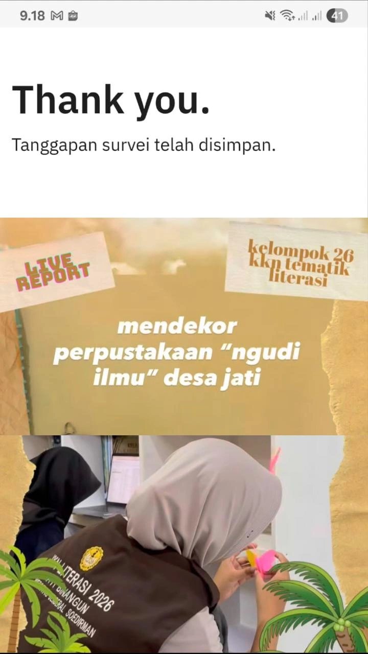 Inventarisasi buku bacaan serta pengisian survei