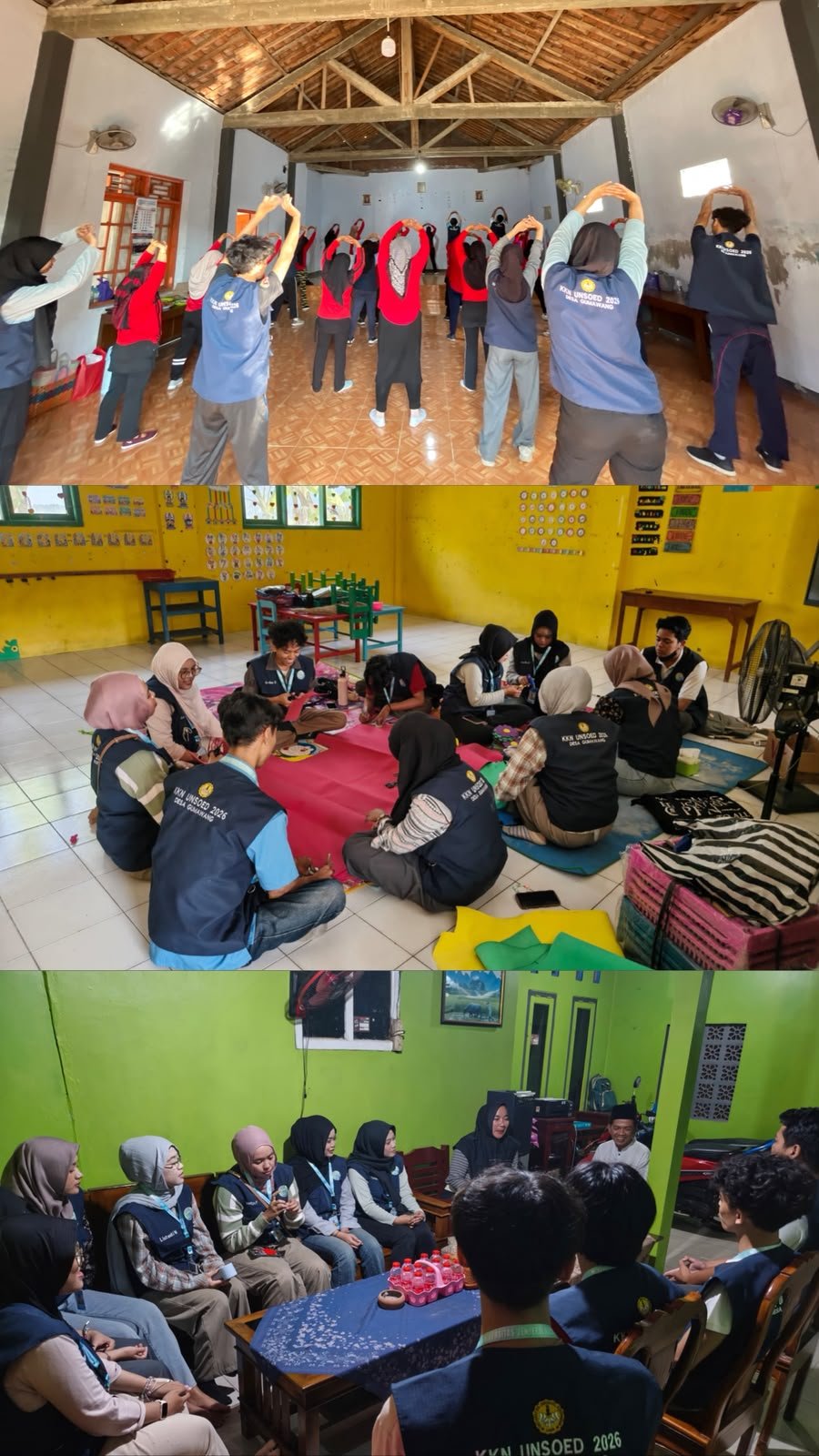 MINGGU CERAH DENGAN SENAM PAGI, MEMBANTU MPLS TK, DAN SILATURAHMI KEPALA DUSUN