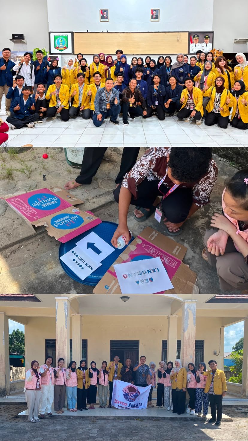 Day 2 Pelantikan KKN Nusa Persada oleh Kepala Perangkat Desa Belitung Timur, Pemasangan Penanda Posko, dan Kunjungan Perwakilan LPPM Unsoed