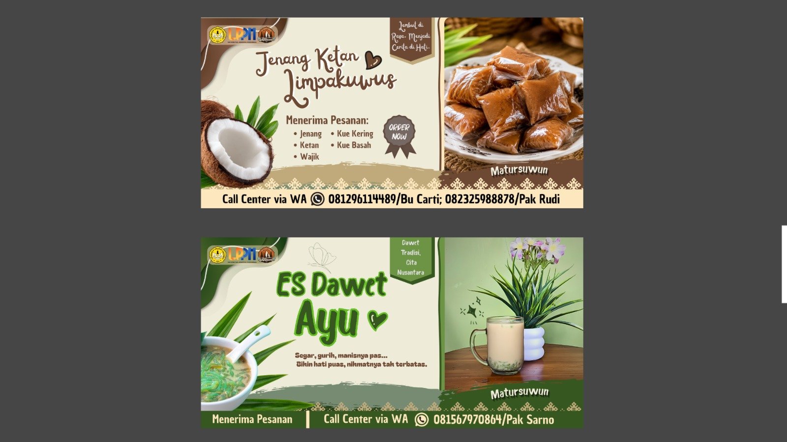 Pembuatan Desain untuk Identitas UMKM, Banner (ID-UMKM)