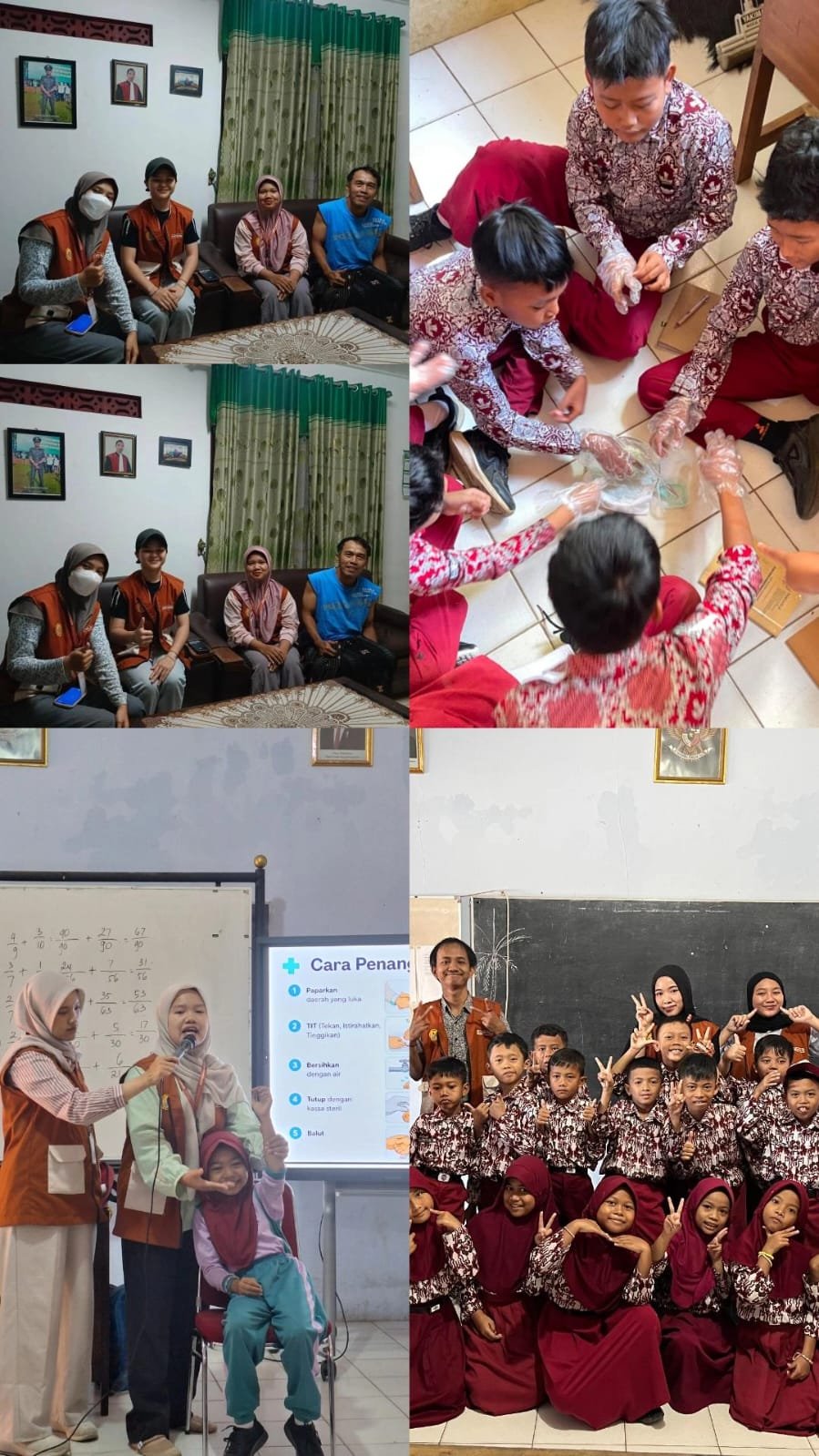 Sosialisasi Kebencanaan, Praktik Pertolongan Pertama, Praktik Pembuatan Paper Soap, dan Survey By Name By Adress