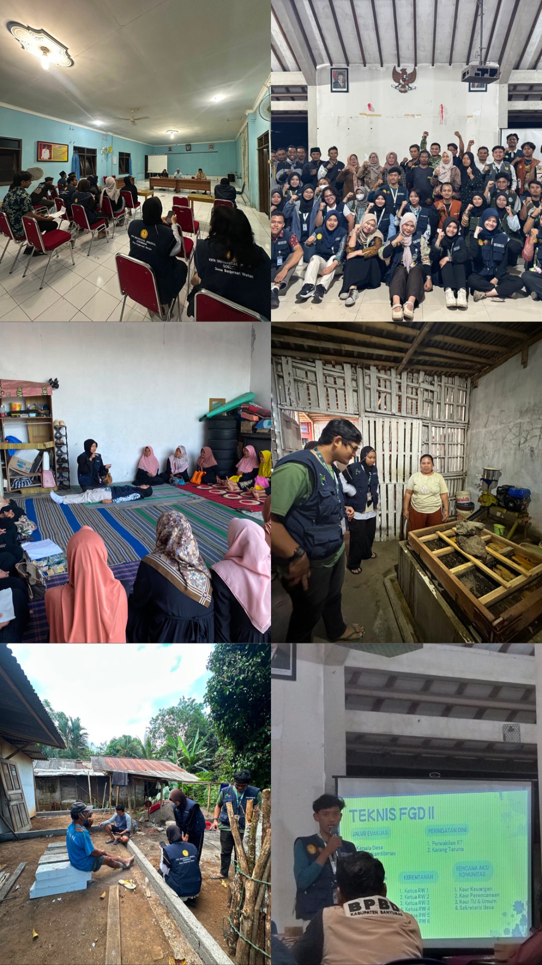 Kegiatan pengajian rutinan, Pendataan UMKM, Partisipasi FGD 2 di desa susukan dan desa datar. Partisipasi kumpulan rencana agustusan dengan karang taruna