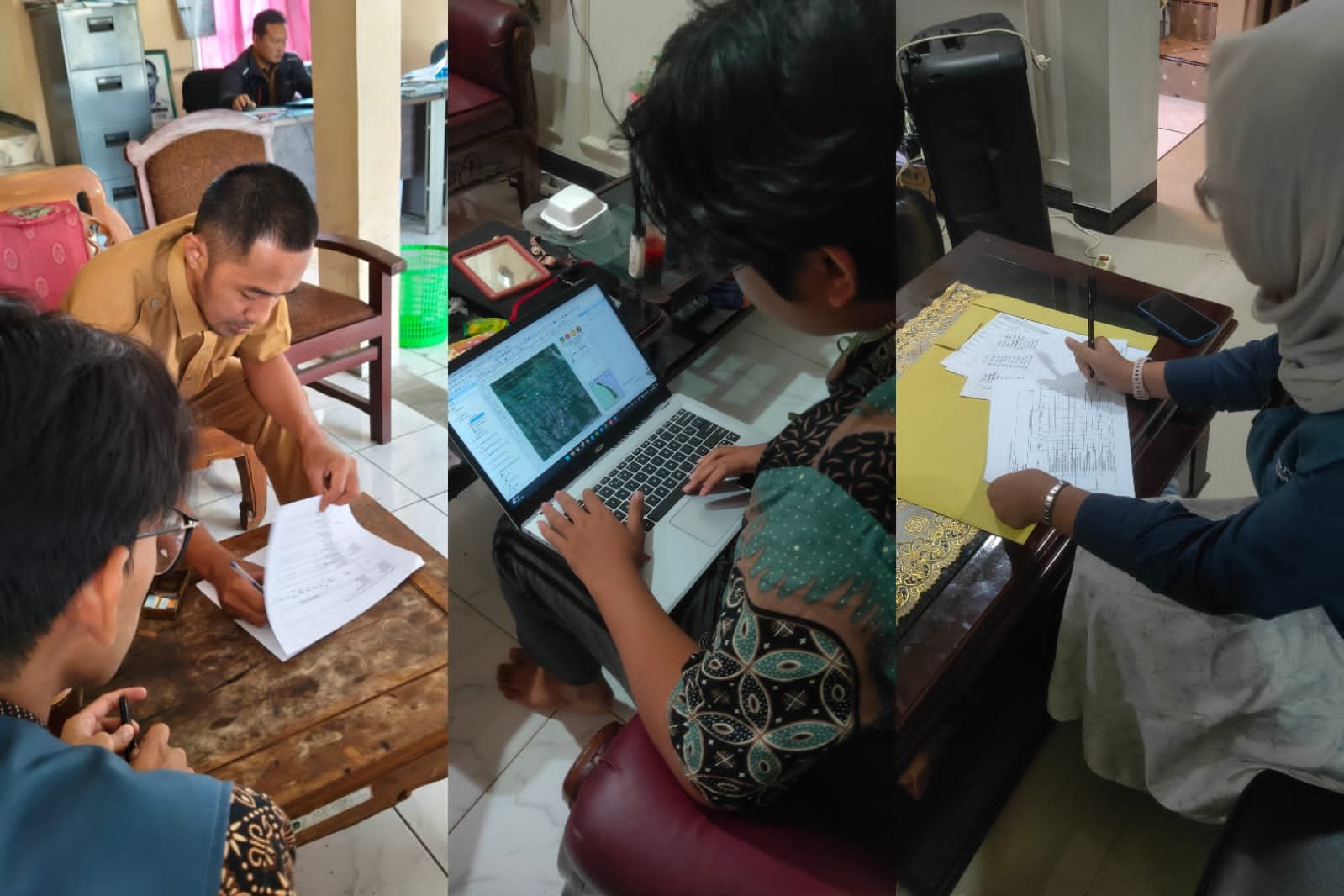 Kegiatan KKN Desa Limpakuwus Hari Ke-19: Piket Pemdes, Pembuatan Peta dan Buku Destana