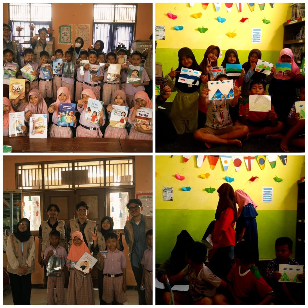 Kegiatan Cerdas Mengulas Buku di SDN Karangrena 01 dan Pelayanan Perpustakaan Desa