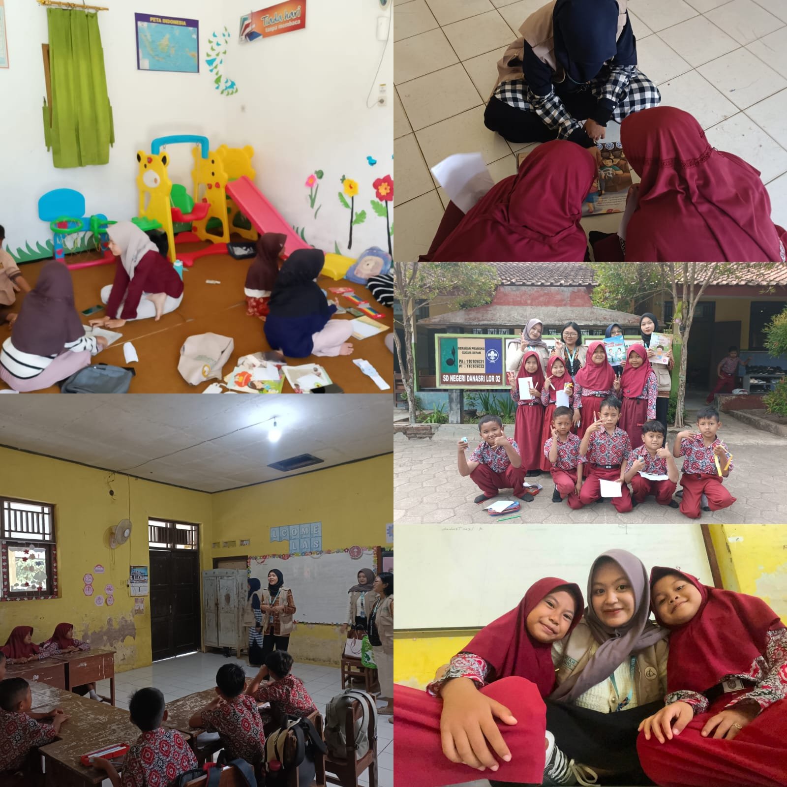 Kegiatan Mengulas Buku dan Membaca Nyaring dengan Anak Usia Sekolah di Desa Danasri Lor