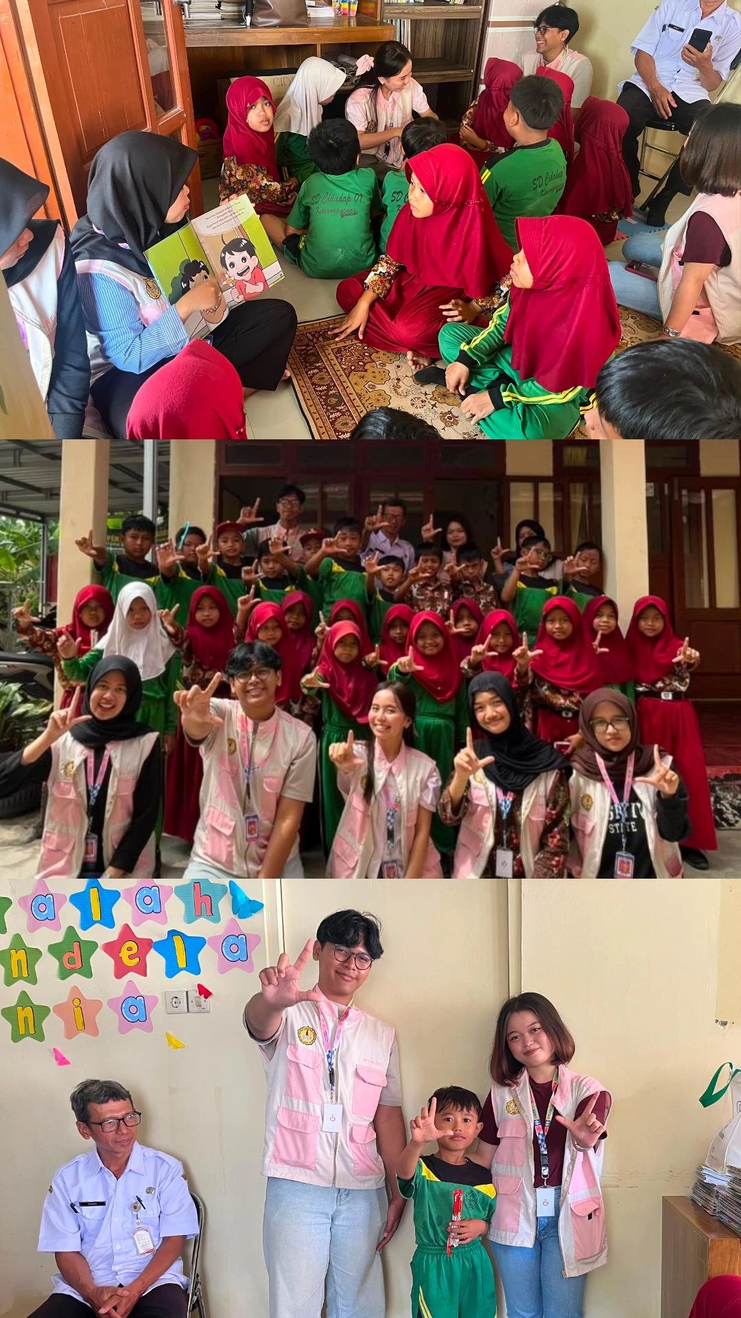 Menumbuhkan Minat Baca Lewat Pengalaman Nyata, KKN Literasi 37 Dampingi Siswa SDN 1 Cidadap dalam Kunjungan Literasi ke Perpusdes Yudistira