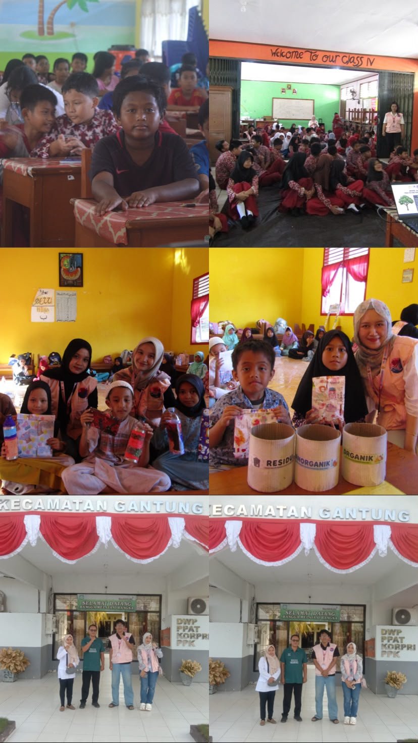 Day 18 Kelas Lentera “Edukasi Mimpi dan Masa Depan“ di SDN 1 Gantung dan SDN 2 Gantung, Kunjungan ke Kantor Kecamatan Gantung, dan Lentera Asri Pembuatan Celengan Daur Ulang