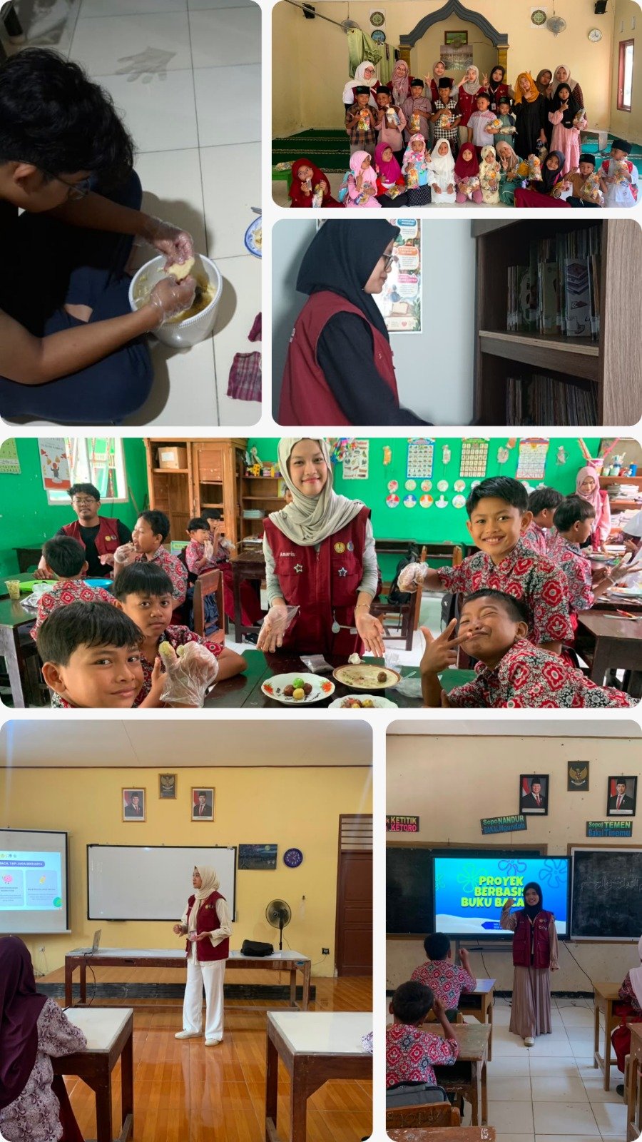 MENULIS CERITA BERBASIS BUKU BACAAN, MEMBUAT PROYEK BERBASIS ISI BUKU BACAAN, LAYANAN PERPUSTAKAAN, DAN MELAKUKAN KUNJUNGAN KE TPQ