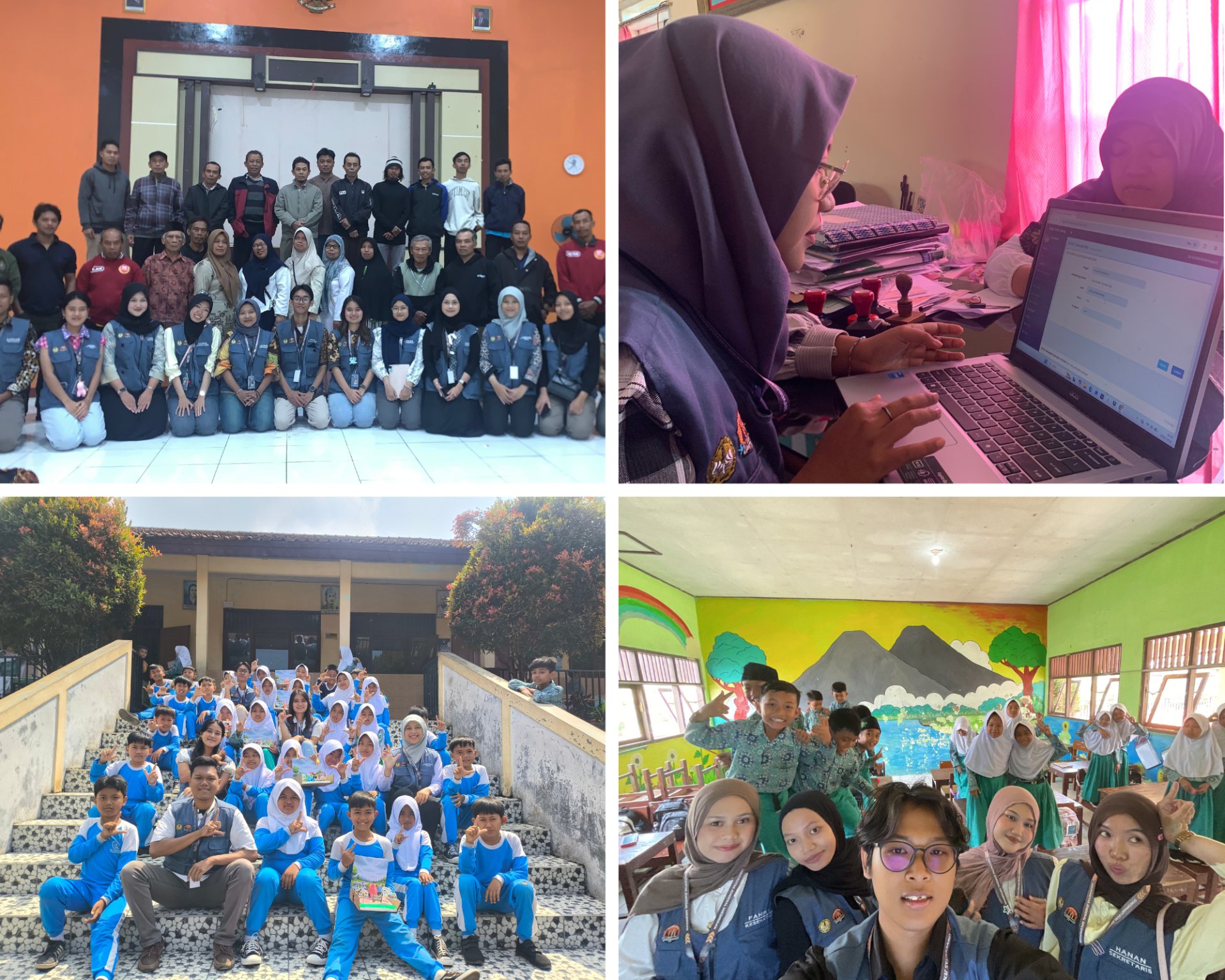 Kegiatan KKN Desa Limpakuwus Hari Ke-21: Piket Desa, Edukasi Gunung berapi dan Gizi Sehat di SDN 2 Limpakuwus, Sosialisasi Bank Sampah