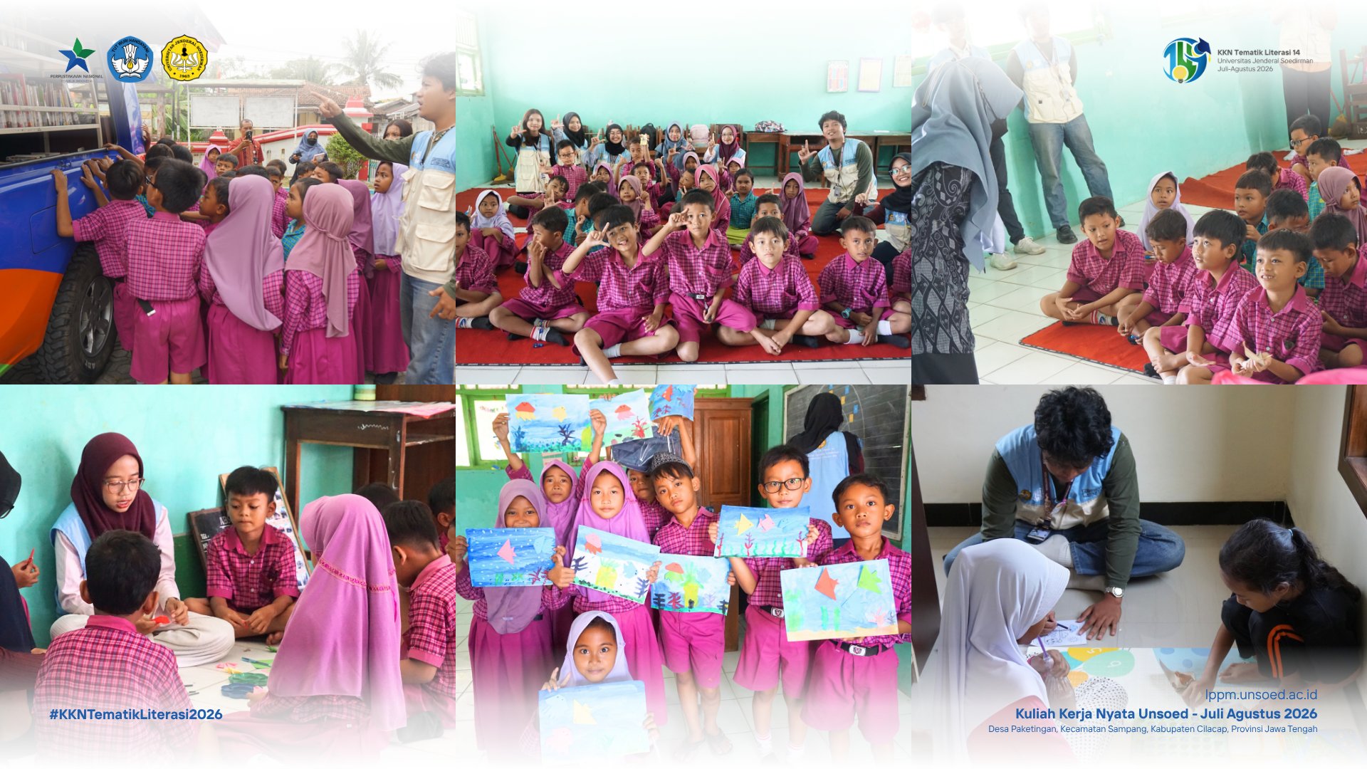 Kolaborasi Bersama Perpustakaan Keliling, KKN Tematik Literasi 14 Unsoed Hadirkan Pengalaman Belajar Kreatif bagi Siswa SD