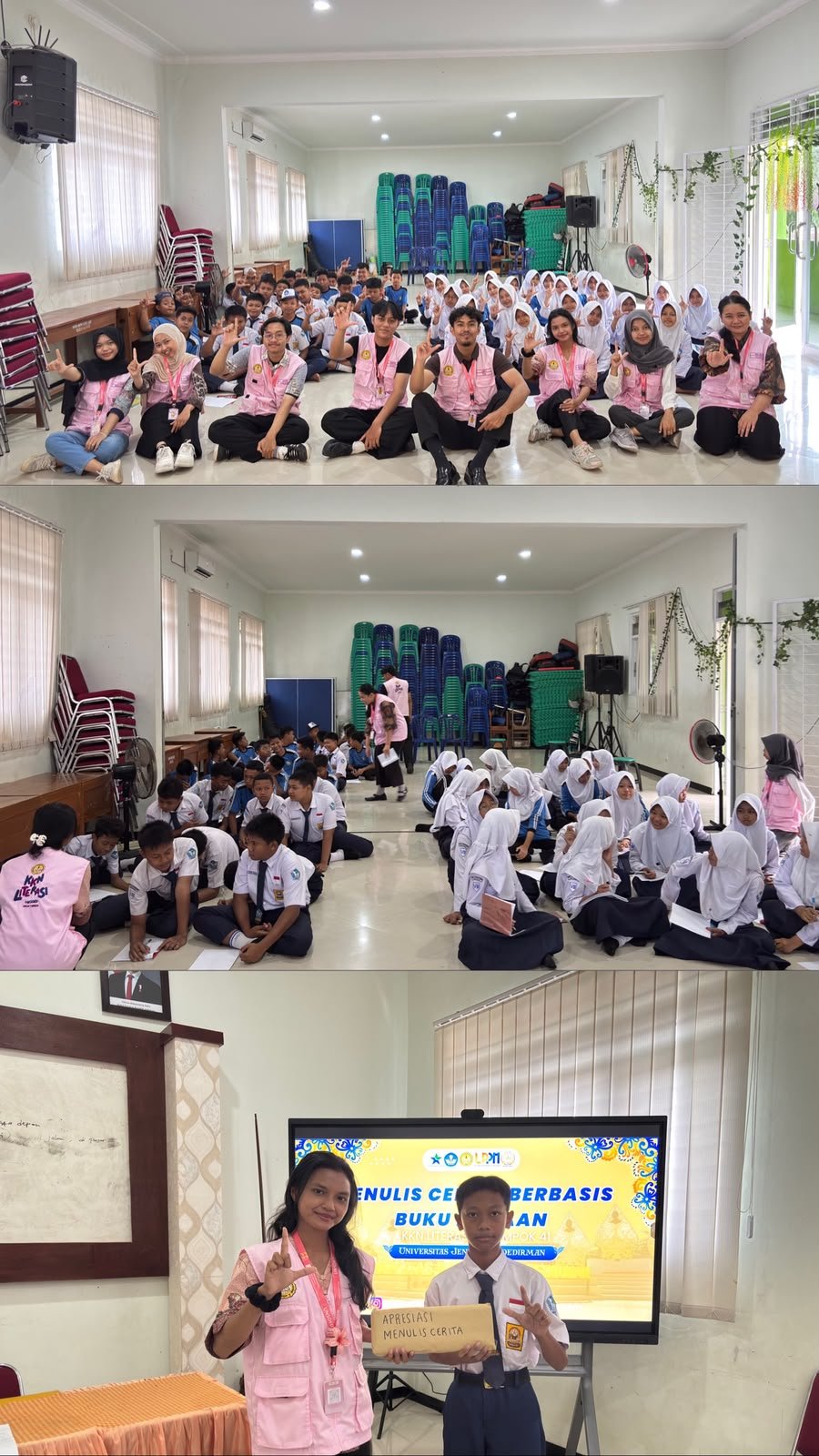 Hari ke-23, Melanjutkan pelaksanaan program kerja Menulis Cerita Berbasis Buku Bacaan di SMPN 2 Karangpucung.