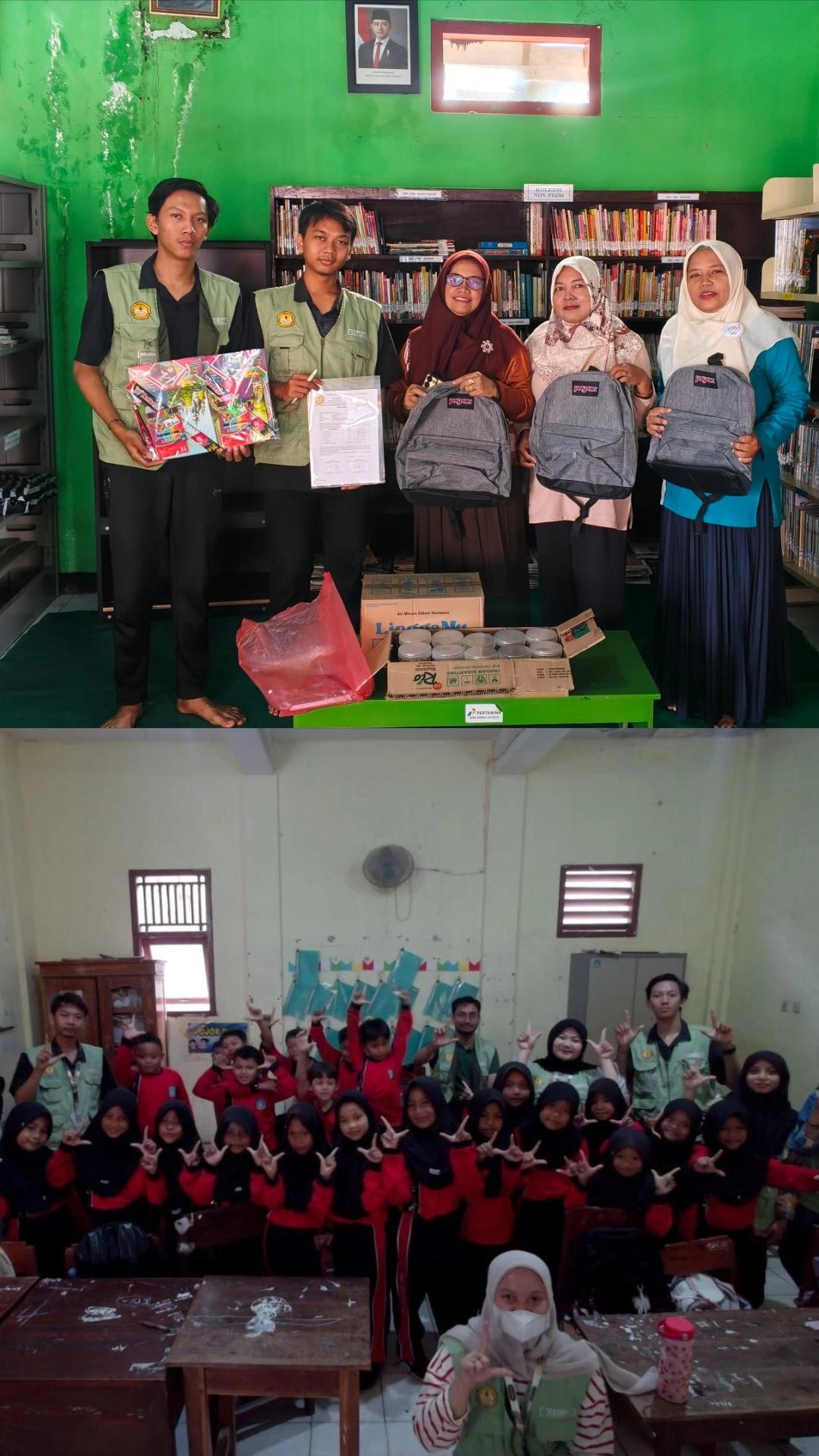 Pelaksanaan Program Kerja Cerdas Mengulas Buku dan Penyerahan Barang dari Perpusnas Kepada Pengurus Perpustakaan Ngudi Sastra Desa Adipala