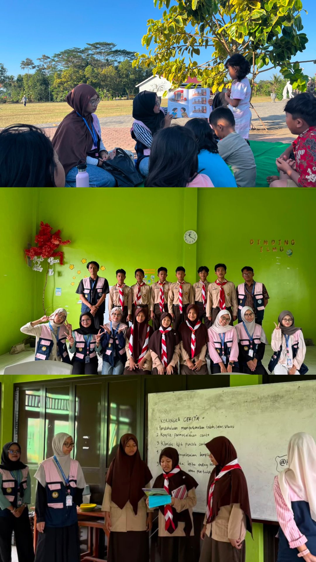 Pelaksanaan Kegiatan Literasi Menulis Cerita Berbasis Bacaan di SMPIT Insan Mulia dan TBM Keliling