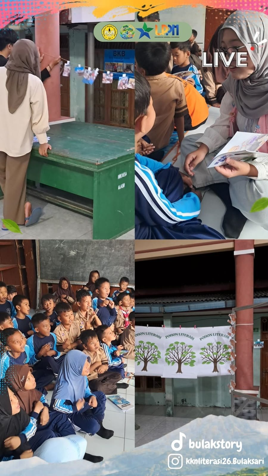Membaca di Perpustakaan Keliling Bersama SD Negeri 7 Bulaksari