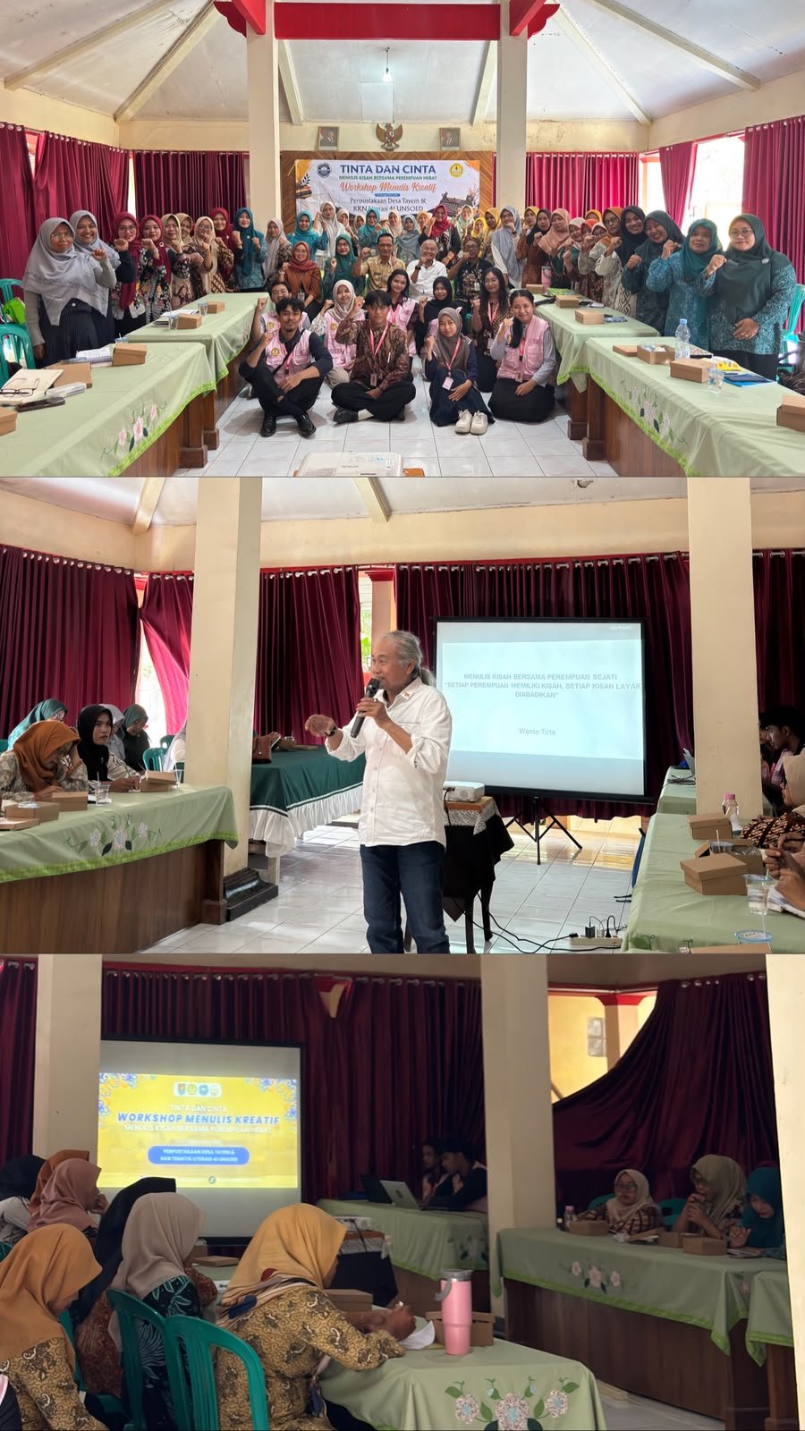 Hari ke-24, Melaksanakan Program Kerja Workshop Literasi yang bertempat di Balai Desa Tayem.