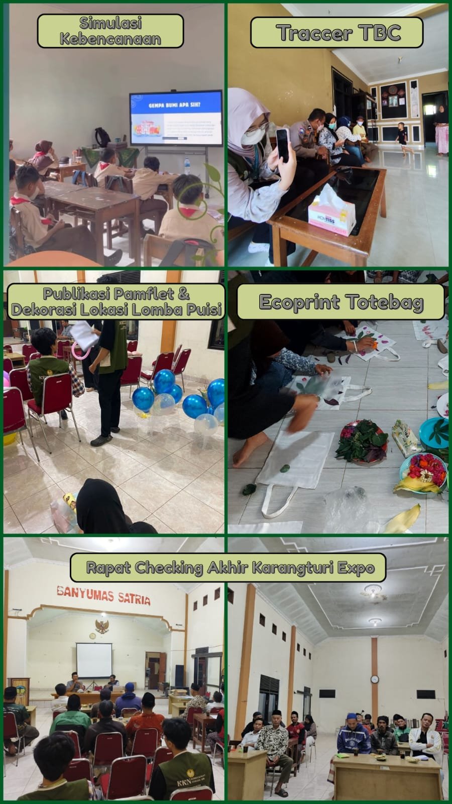 DAY-24 : Sinergi Edukasi Kebencanaan, Pendampingan Kesehatan, Pemberdayaan Kreativitas Anak, dan Persiapan Karangturi Expo Untuk Penguatan Kapasitas Masyarakat Desa