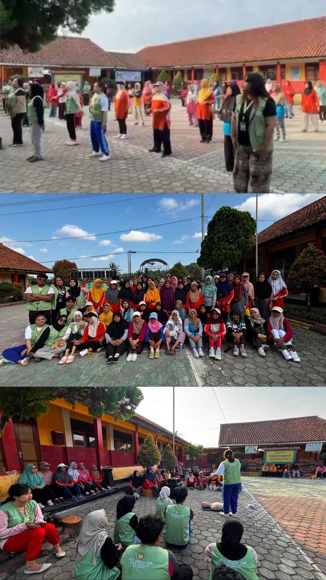 Kegiatan Senam Bersama serta Sosialisasi Pertolongan Pertama (P3K)