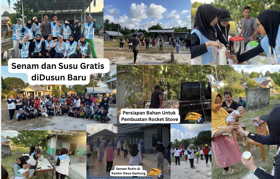 Senam Dan Minum Susu Gratis, dan Persiapan Bahan untuk Rocket Stove