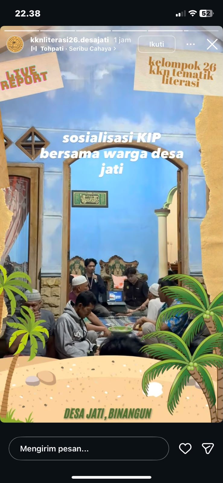 Kegiatan hari ke 25 KKN Literasi kelompok 26
