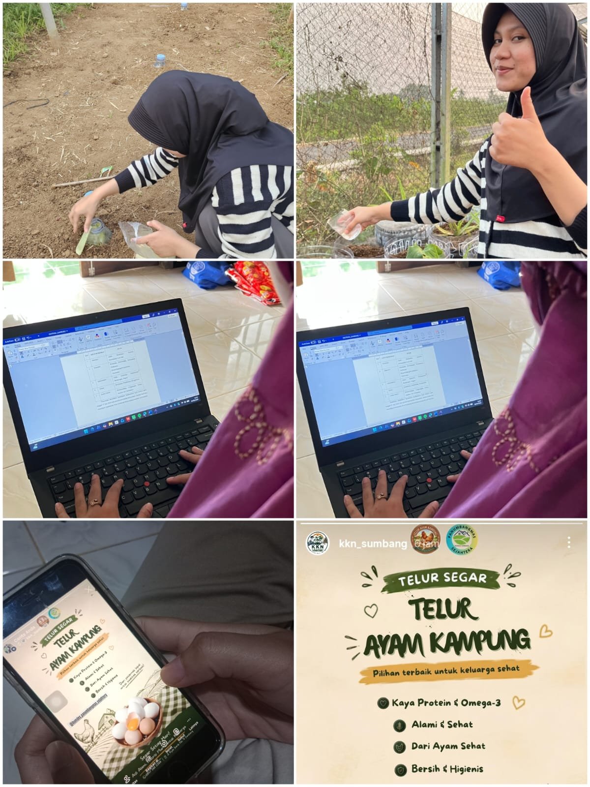 Monitoring TOGA, Monitoring Biopori, Penyusunan Dokumen DESTANA, dan Promosi Produk Telur BUMDes