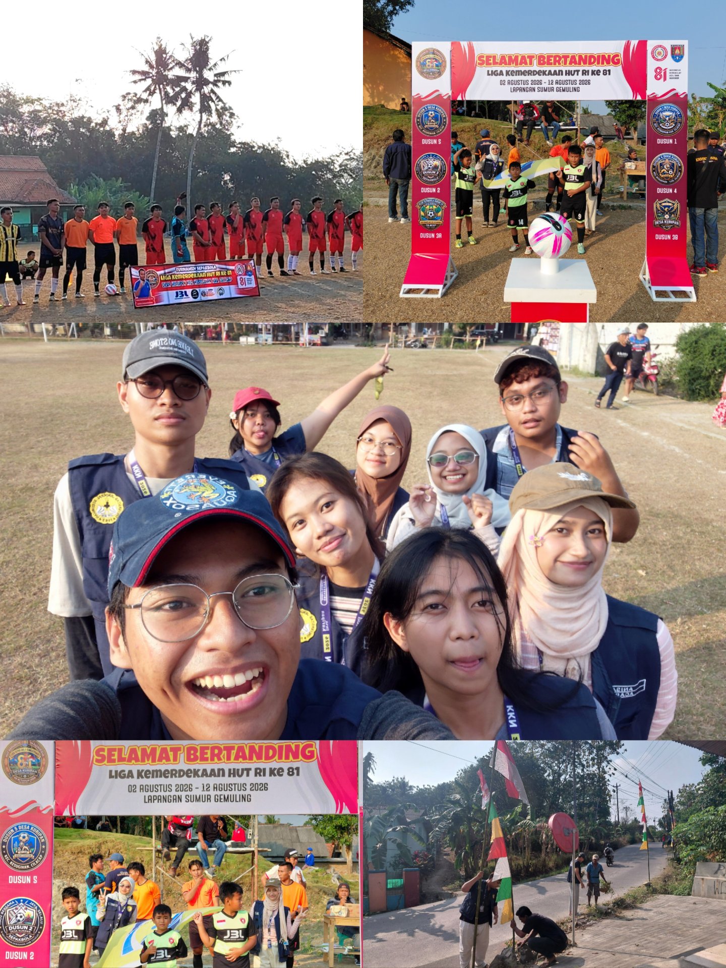 Kerja Bakti Menyambut Hari Kemerdekaan, Pembukaan Turnamen Sepak Bola Tingkat Desa, dan Persiapan Membaca Nyaring