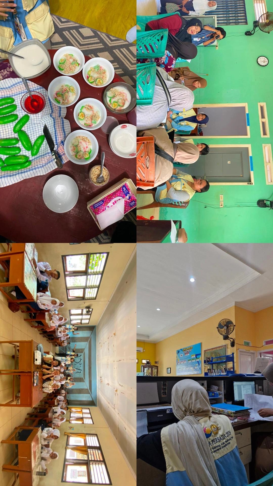Melakukan piket desa, technical meeting MasterChef, kunjungan UMKM, Kaka asuh literasi digital di SMP 4 Gantung