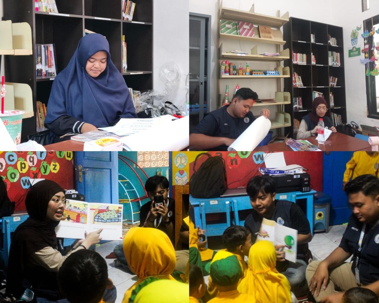 Pelaksanaan Program Kerja Membaca Nyaring,  Pengelolaan Perpustakaan, dan Pelayanan Perpustakaan