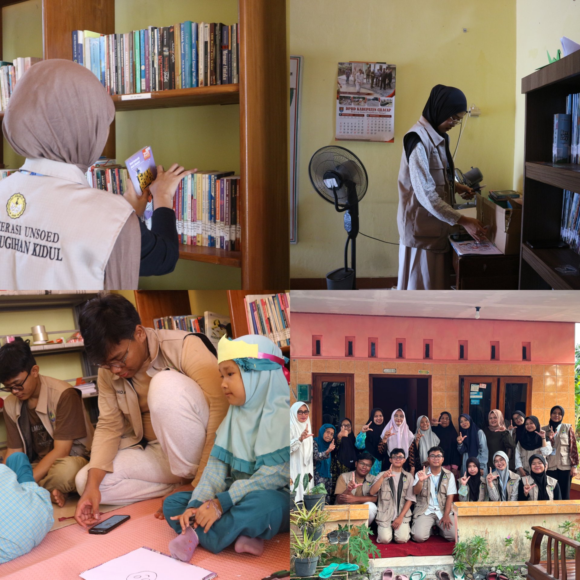 Piket Playanan Harian Perpustakaan Ngudi Kawruh Desa Kesugihan Kidul