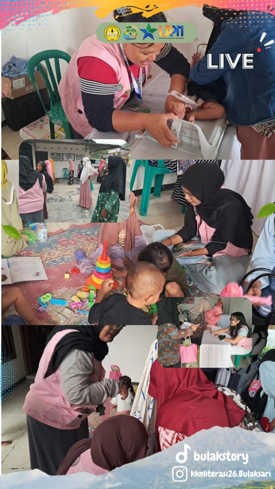 Membaca dan Bermain Bersama Posyandu Karangreja Desa Bulaksari