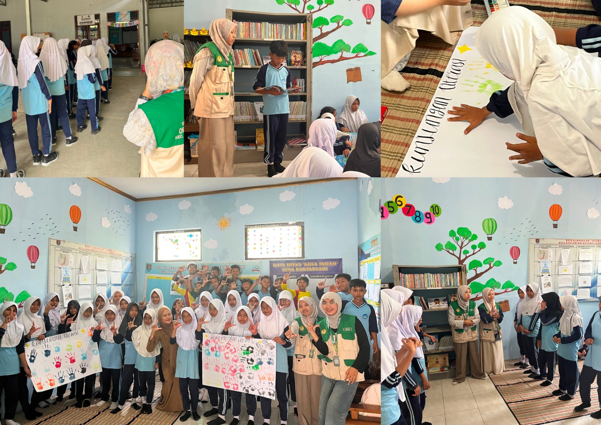 Kunjungan Literasi Siswa Kelas 6 SD Negeri Bantarsari 07 ke Perpustakaan Cahaya, Desa Bantarsari