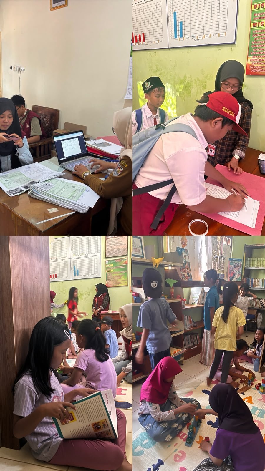 Kunjungan Literasi, Pelayanan Pemerintahan Desa, Pengelolaan Perpustakaan, dan Amplifikasi