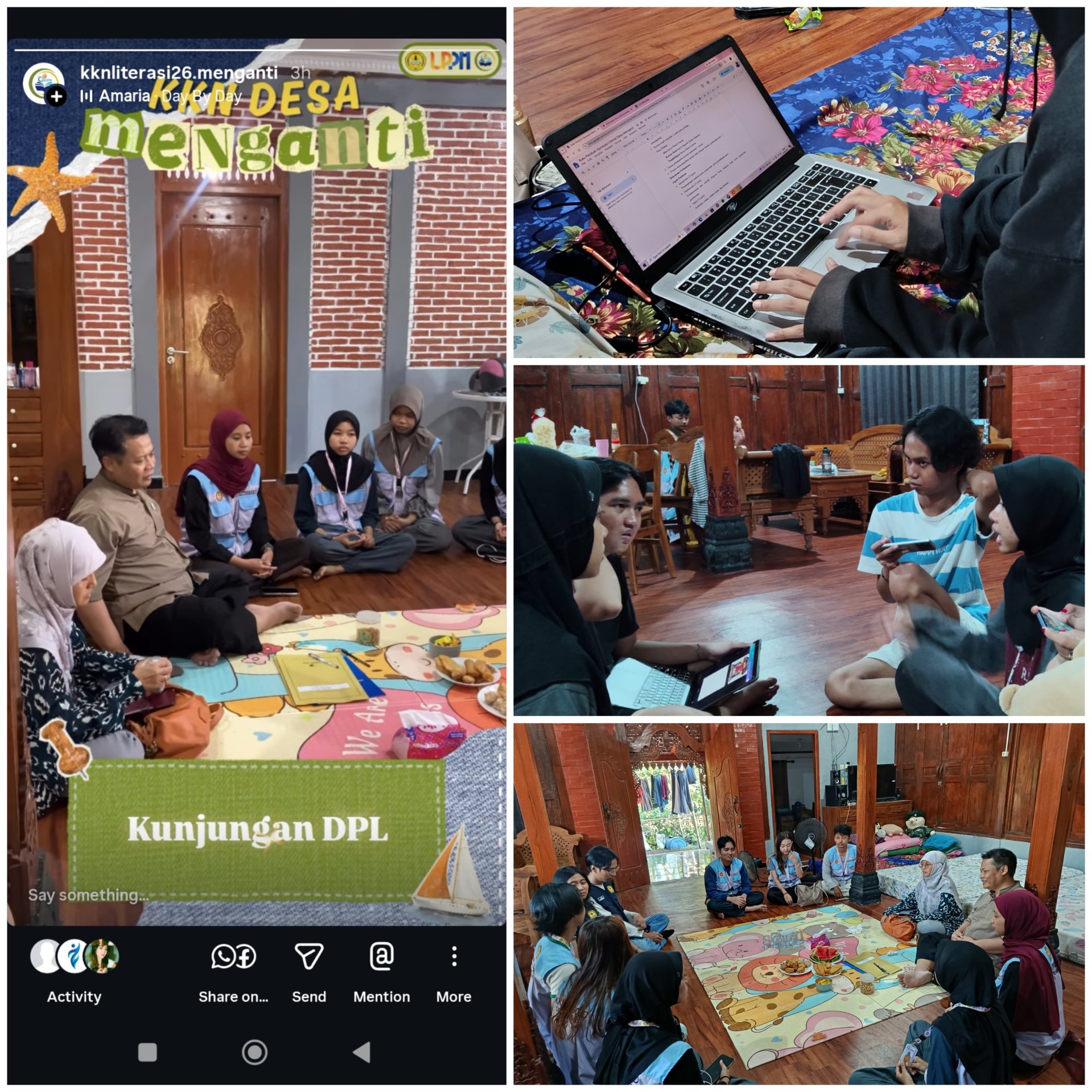 Pelaporan Hari ke-28 KKN Literasi Desa Menganti