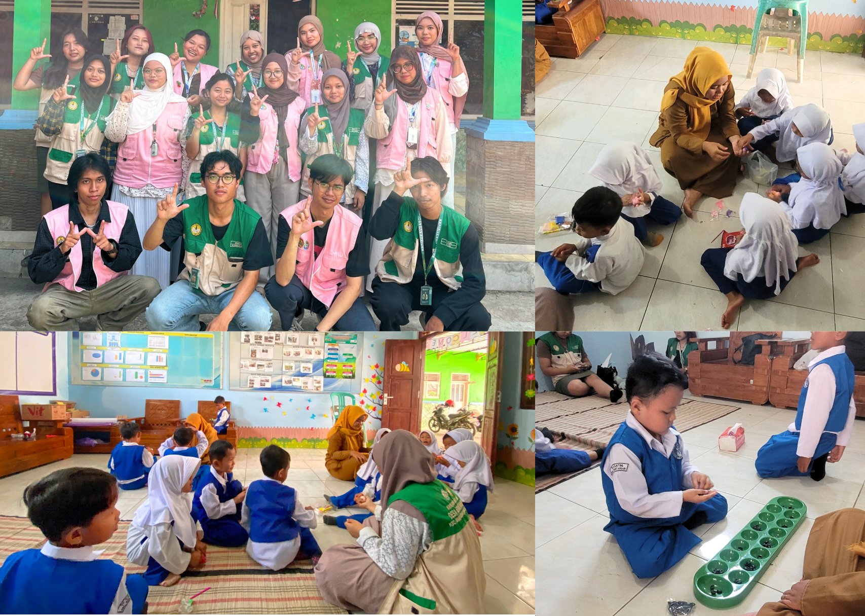 Kunjungan Literasi TK Kartini dan Kelompok KKN Tematik Literasi Desa Bulaksari ke Perpustakaan Cahaya, Desa Bantarsari