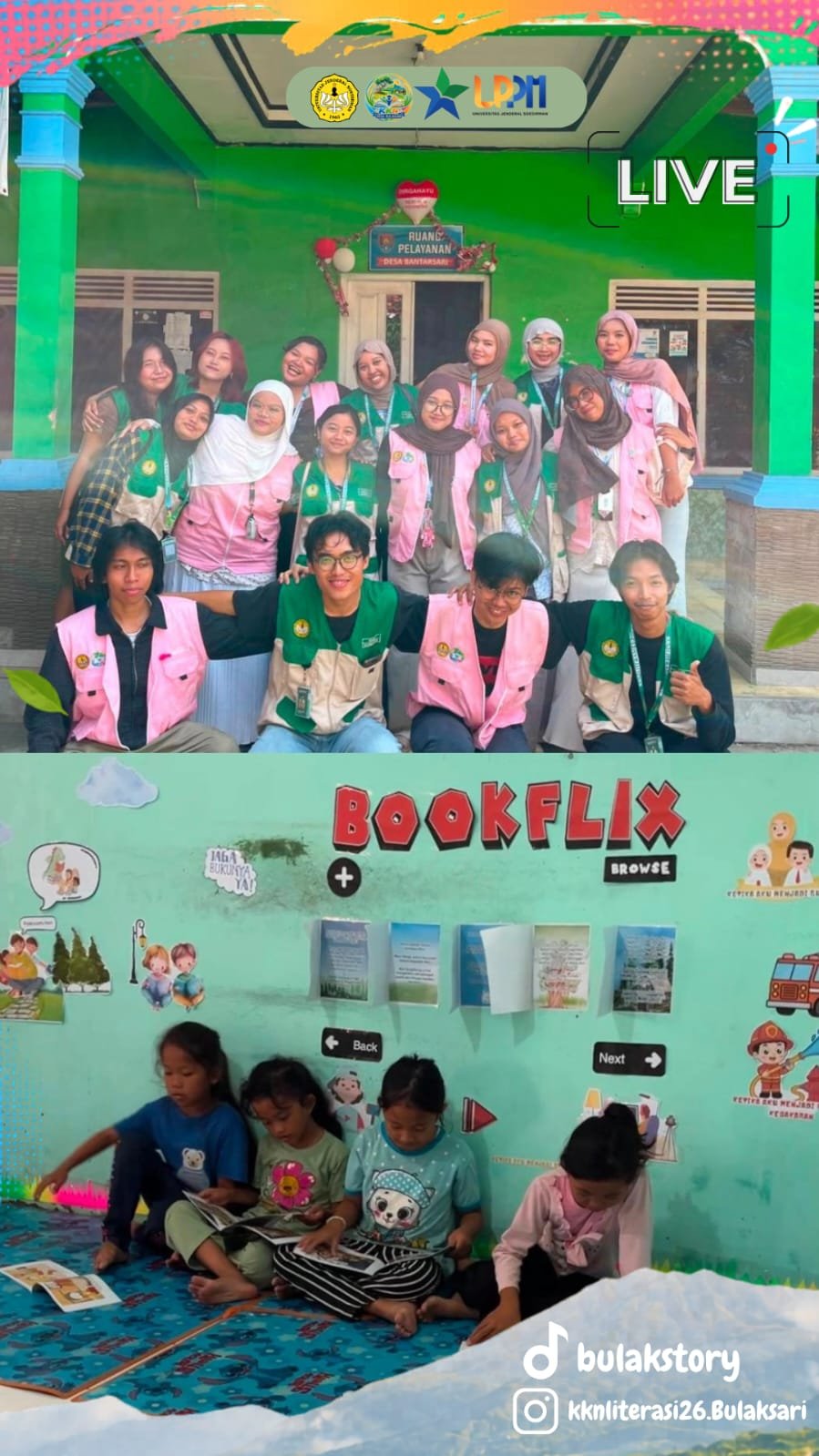 Kegiatan Literasi Anak di Perpustakaan Desa Bulaksari