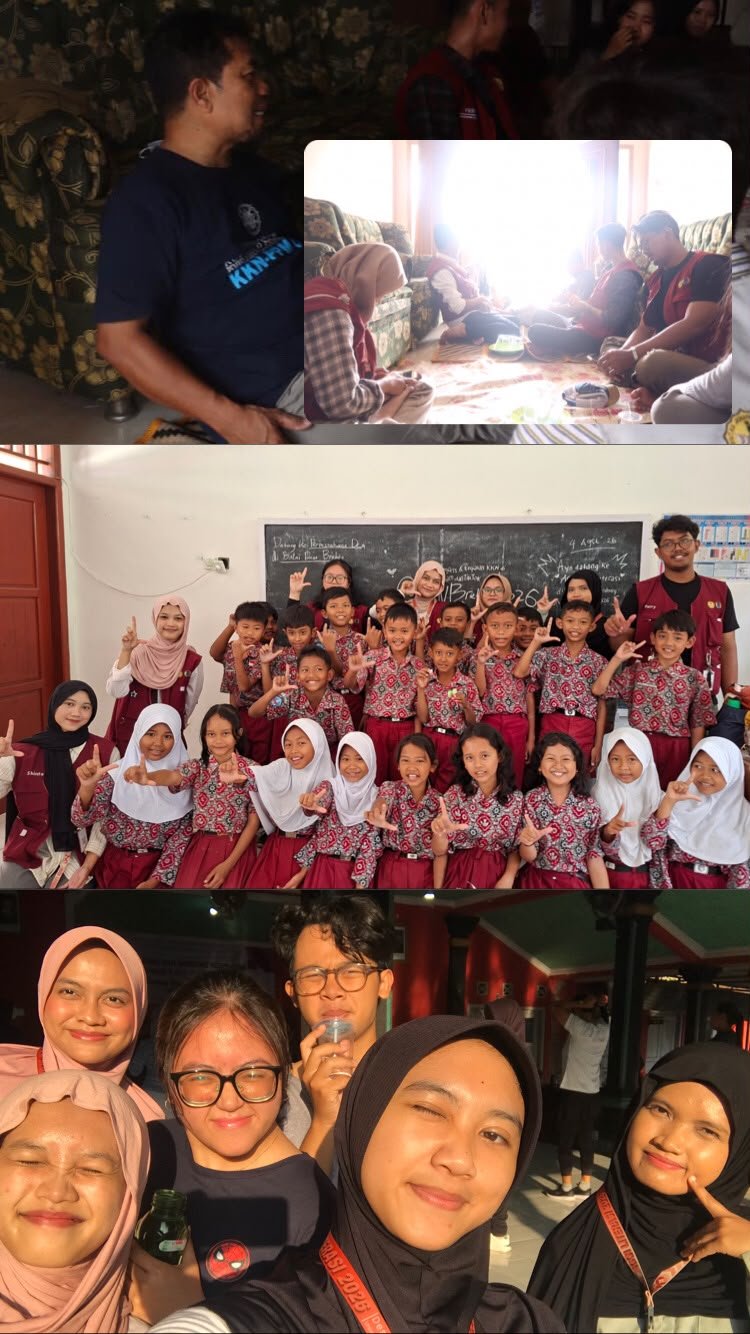 KUNJUNGAN LITERASI KE SEKOLAH DASAR, PIKET LAYANAN PERPUSTAKAAN, MONITORING DAN EVALUASI DENGAN DOSEN PEMBIMBING LAPANGAN, SERTA MENGIKUTI SENAM KOLESTEROL BERSAMA IBU-IBU DESA