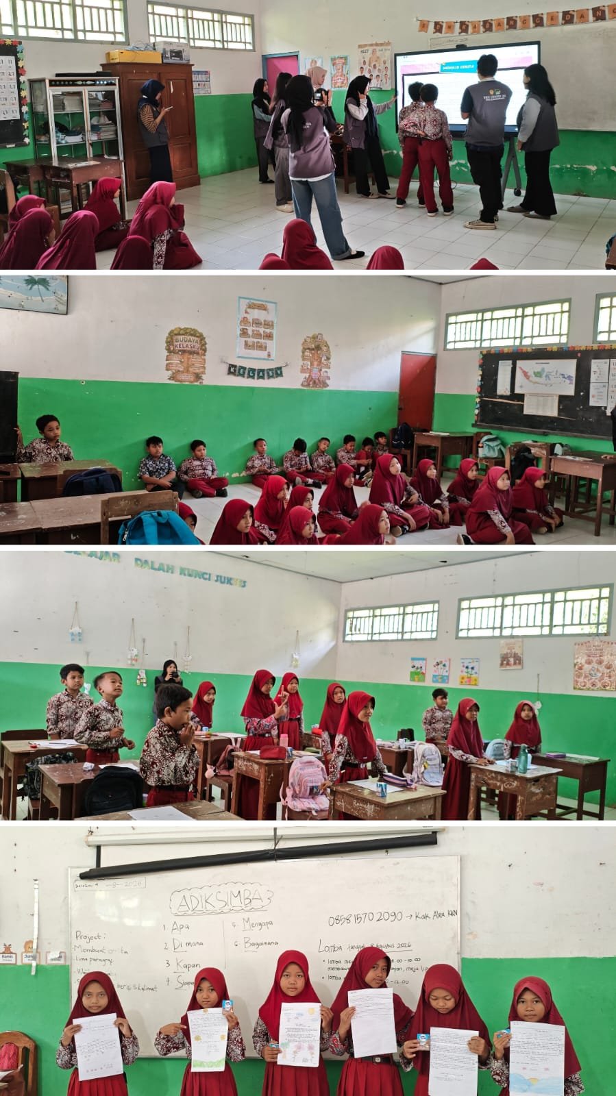 Pelaksanaan Program Menulis Cerita Berbasis Isi Buku di SD Negeri Karanggedang 01 kelas 4 dan 5 oleh Tim KKN Tematik Literasi UNSOED