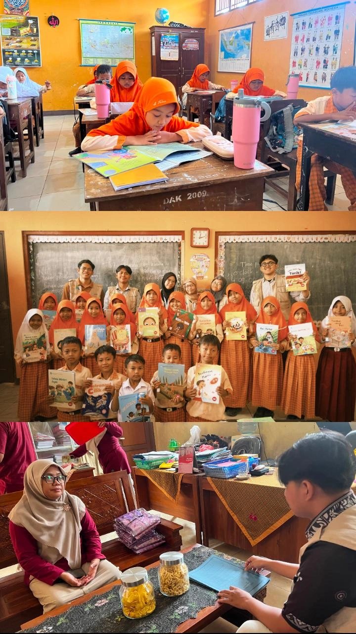 Program Cerdas Mengulas Buku di SDN Karangrena 04 dan Pengantaran Surat Tembusan Festival Apresiasi Literasi
