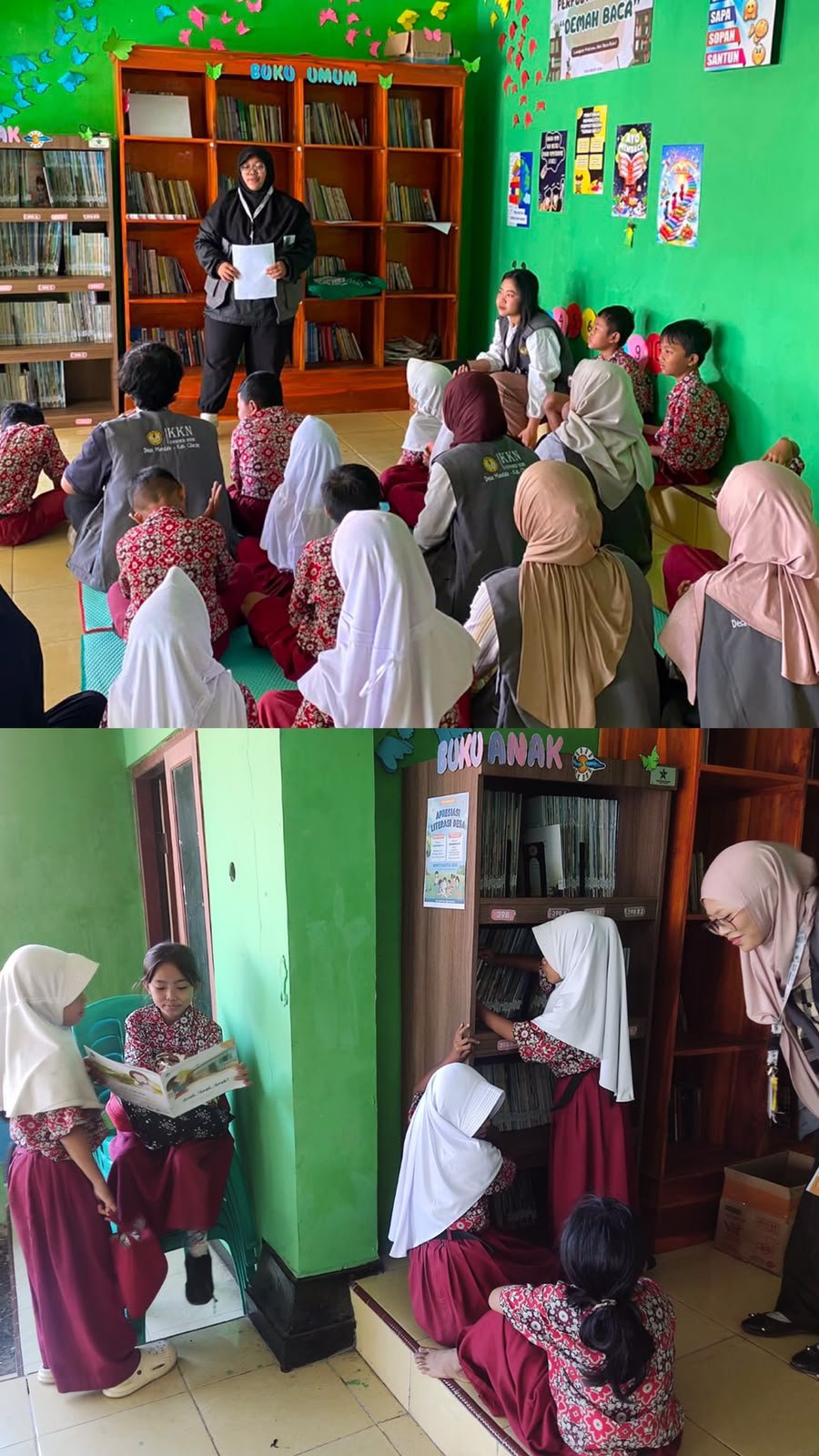Kunjungan Literasi SD Kelas 4 dan Pelayanan Perpustakaan di Pojok Baca Desa
