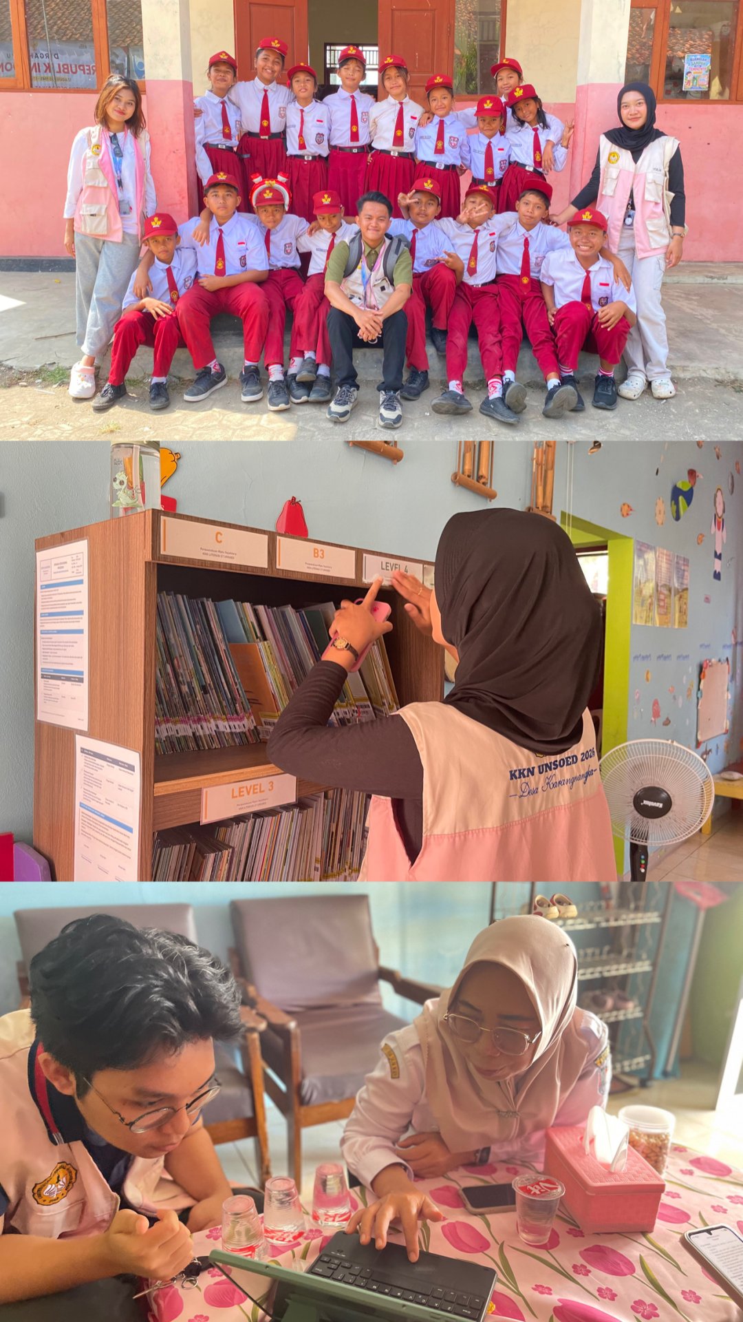 KKN Literasi UNSOED Dampingi Siswa SD Karangnangka dalam Lomba Gerak Jalan dan Perkuat Literasi melalui Penataan Perpustakaan Desa