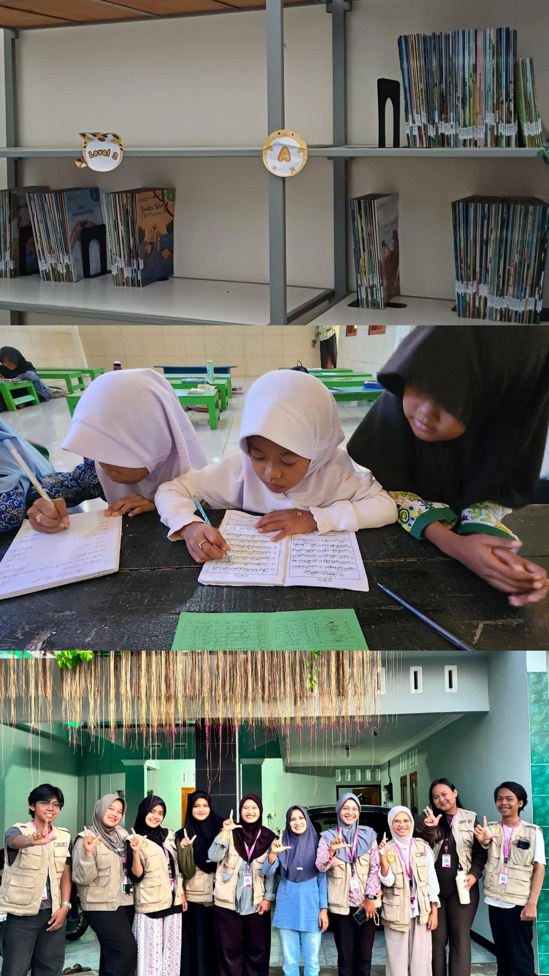 Menghias Perpustakaan Desa Kemojing, Mengajar Mengaji di Madrasah Diniyah Desa Kemojing, Koordinasi Persiapan Apresiasi Literasi Tingkat Desa
