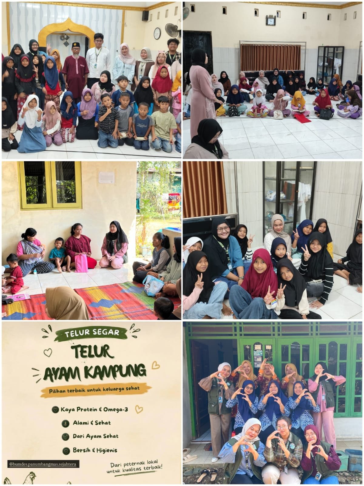 Pendampingan TPQ, Pendampingan Posyandu Temugiring 10, Sosialisasi Kesehatan, Pendataan Penyakit Masyarakat, dan Promosi Produk BUMDes