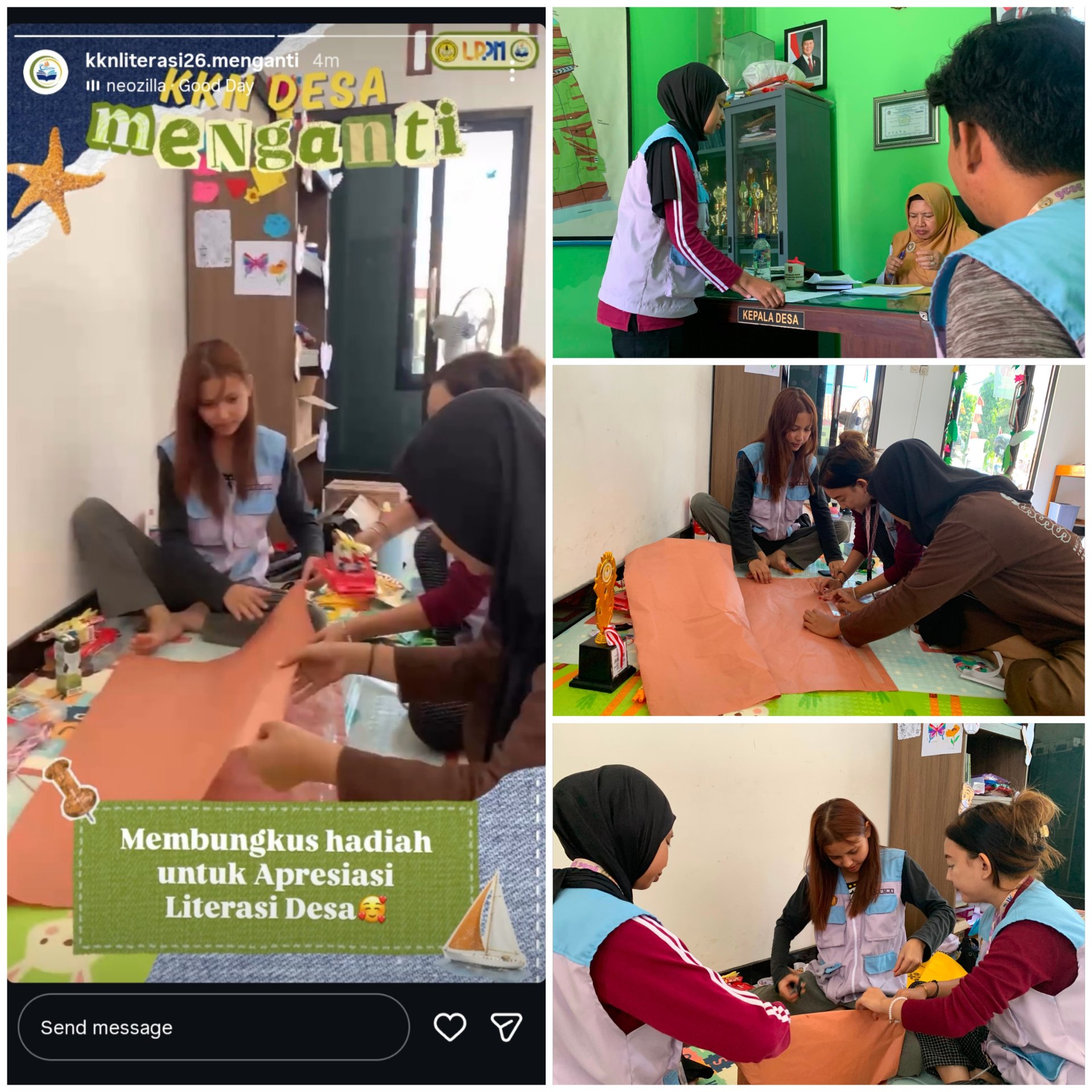 Pelaporan Hari ke-29 KKN Literasi Desa Menganti